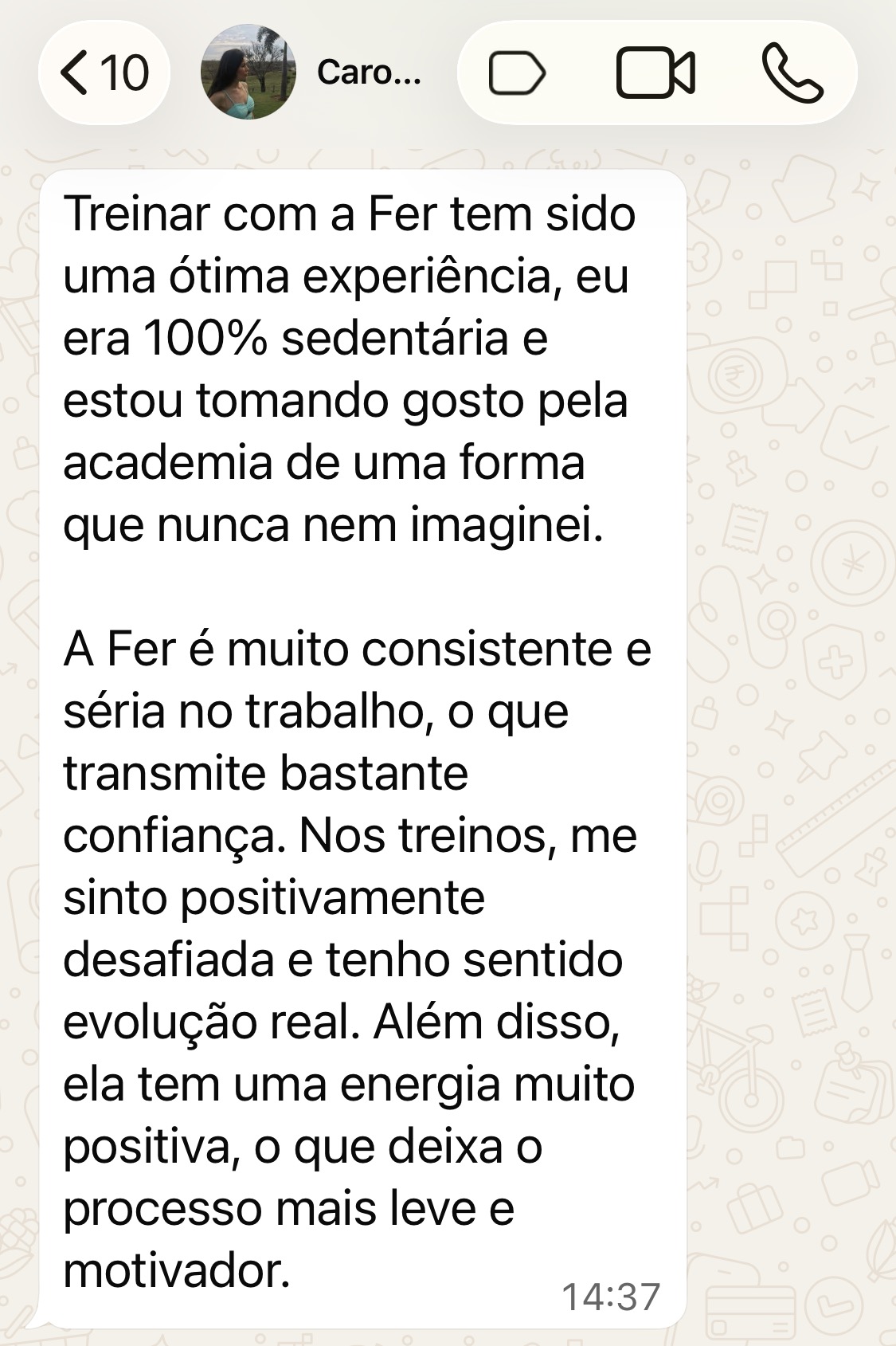 Depoimento WhatsApp 1